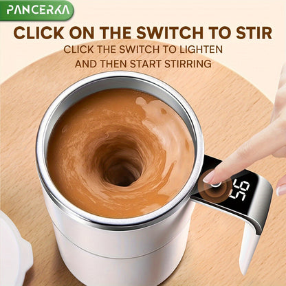 PANCERKA Rechargeable SelfStirring Coffee Mug with Temperature Display  